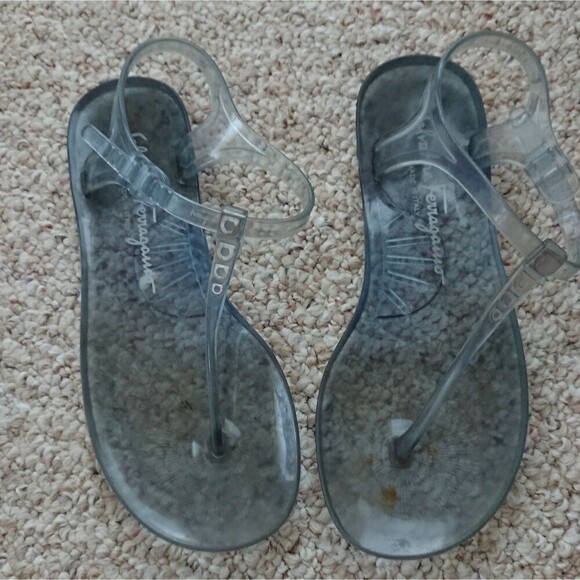 Salvatore Ferragamo jelly clear sandals size 7.5 - Picture 1 of 5